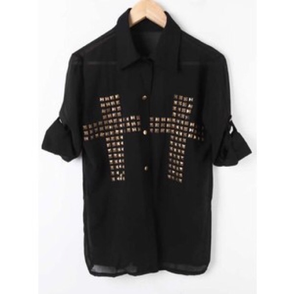 Studded Cross Shirt