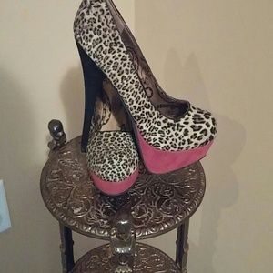 Doll house animal print heels