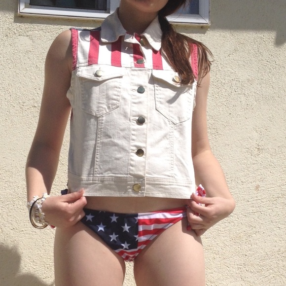 American flag denim vest - Picture 1 of 4