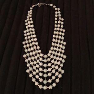 Turquoise and silver statement necklace