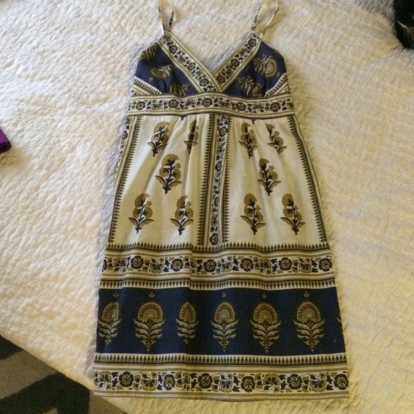 Blue and white tank dress