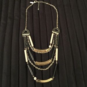 Black and gold statement necklace