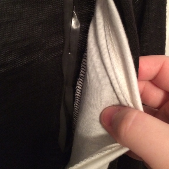 Black cardigan with built in white cami - Picture 2 of 2