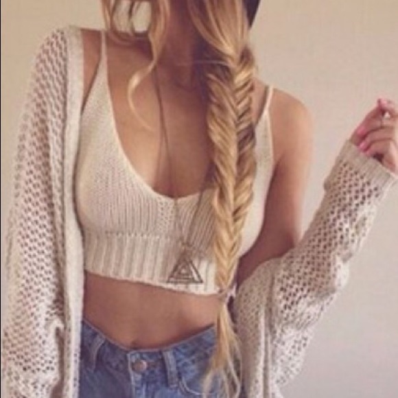 Knitted crop top