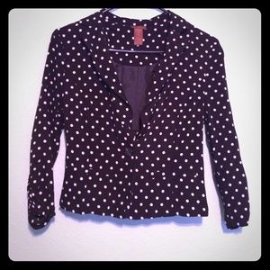 Polka dot blazer