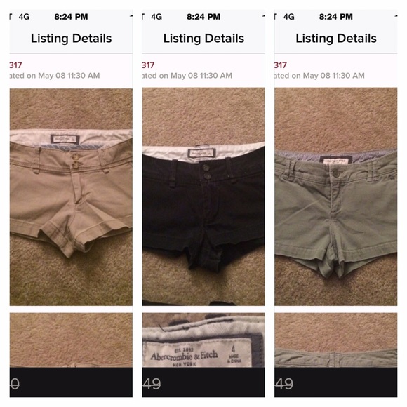 Bundle of 3 A&f shorts - Picture 1 of 1