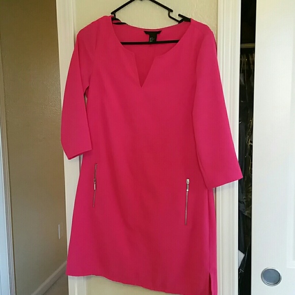 Pink shift dress
