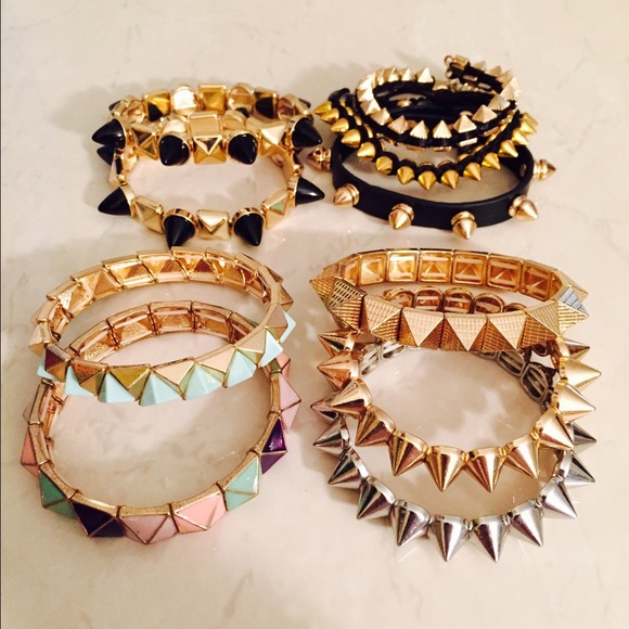 Jewelry - Spike Stud Pyramid Boho Bracelets