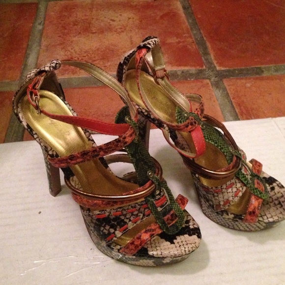 BRAND NEW snake print sandals