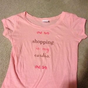 "Shopping is my cardio" tee!!