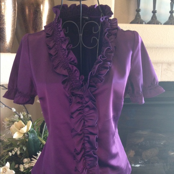 The Limited Purple Ruffled Top - Picture 4 of 4