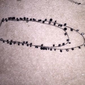black double necklace CUTE LONG