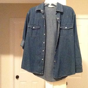 Denim button down