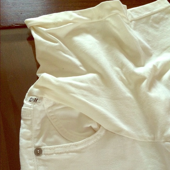 Citizens of Humanity White maternity Crop Jeans