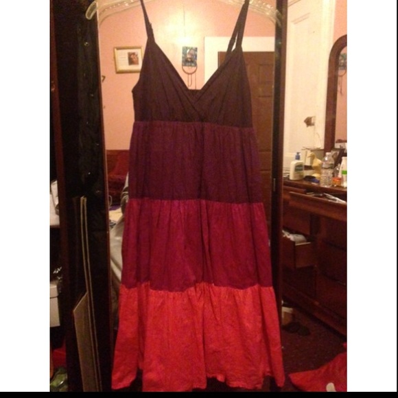 Adjustable Spaghetti strap ombré dress
