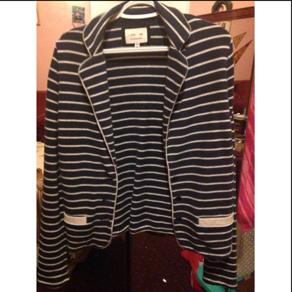 Forever 21 navy blue and white jacket