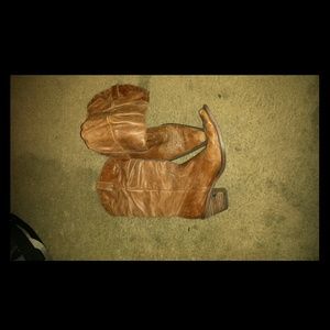 7.5 Steve Madden mid calf leather cowboy boots