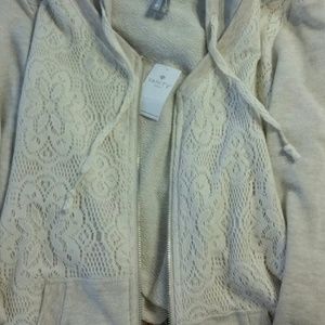 Lace Jacket and Denim Shirt