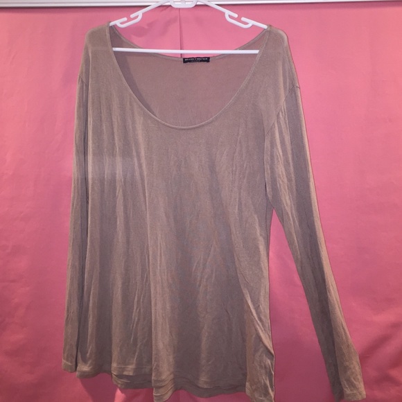 long sleeve tan brandy melville long sleeve