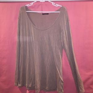 long sleeve tan brandy melville long sleeve