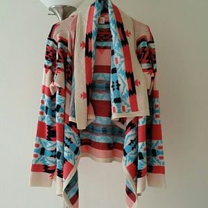 Tribal print cardigan