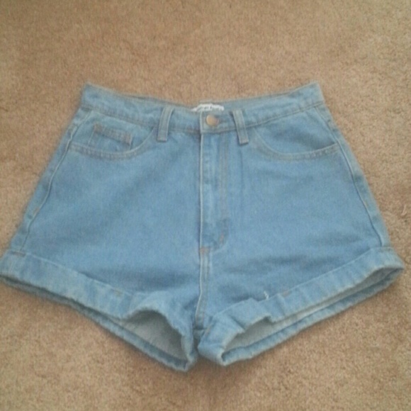 American apparel high- waisted shorts