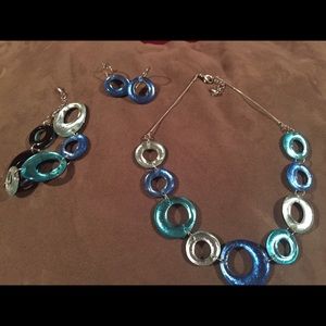 Necklace, Bracelet, and Earring Set