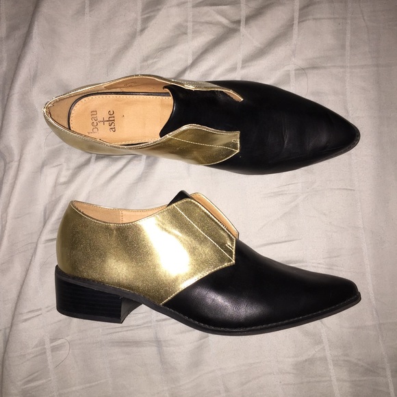 Jeffrey Campbell Shoes - Black + Gold Oxfords
