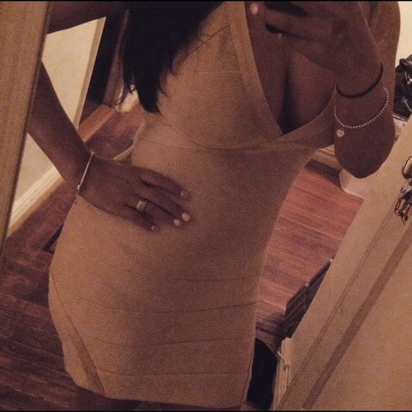 Bandage nude dress