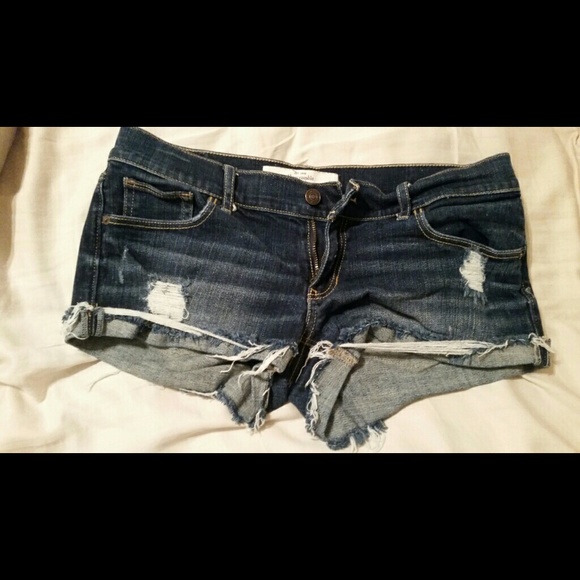 Dark denim cut off shorts