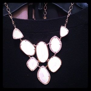 White and Gold Statement Necklace 💗