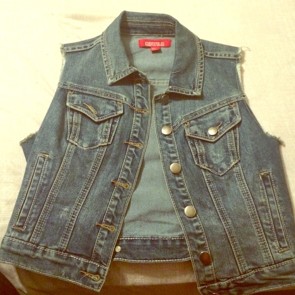 Crop Jean Vest