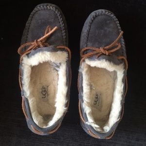 Grey and Brown Ugg Australia Slippers