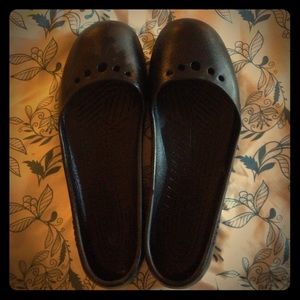 Black Croc Ballet Flat