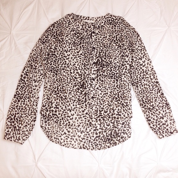 Lush Leopard Cheetah Print Blouse Shirt Top - Picture 1 of 4