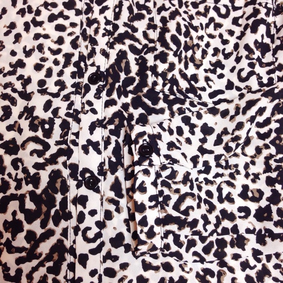 Lush Leopard Cheetah Print Blouse Shirt Top - Picture 3 of 4
