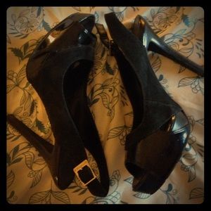 Vintage Style Slingback Platform Heels