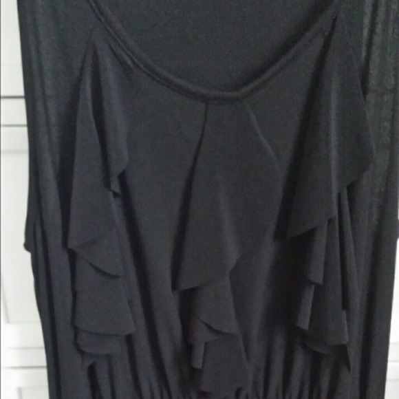 NEW!  Cute black dress w/asymmetrical hem-medium - Picture 3 of 4