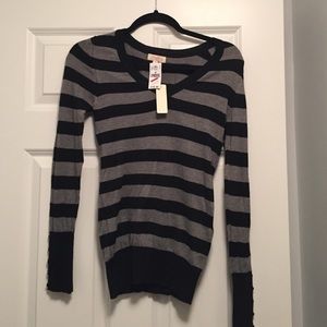 Grey and black striped Sweater
