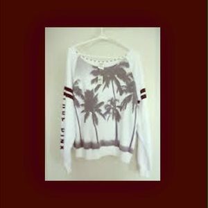White and gray Victoria secret sweatshirt