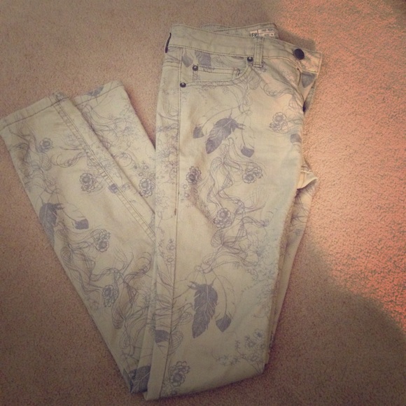 Free People floral jeans
