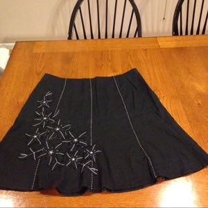 Black skirt with white stitching