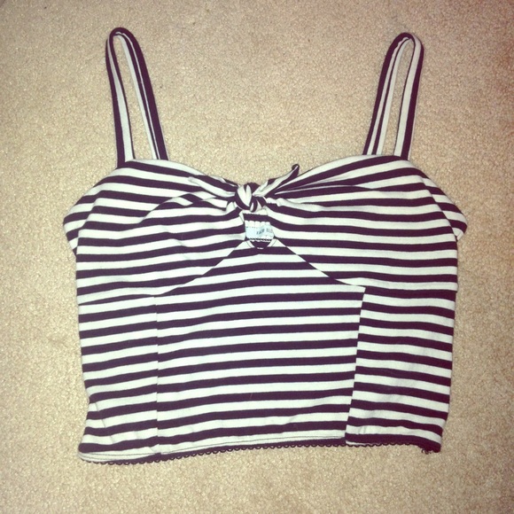 Urban outfitters striped crop top