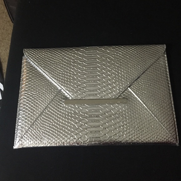 Silver clutch from Vince Camuto