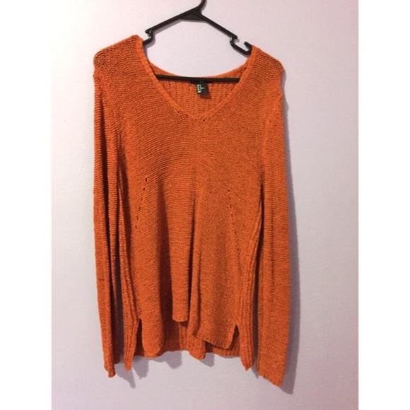 H&M oversized Orange knitted long sleeve