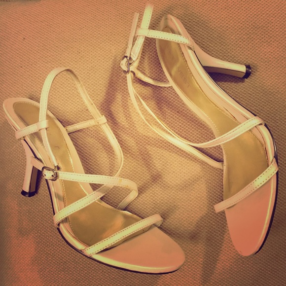 Nine West Cream Strappy Sandals