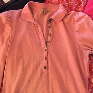 Baby pink Burberry shirt