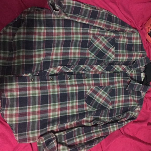 LA hearts plaid button up from Pacsun