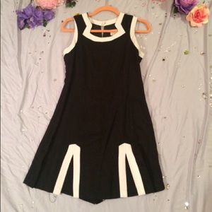 Black and White Mod Romper/Skort