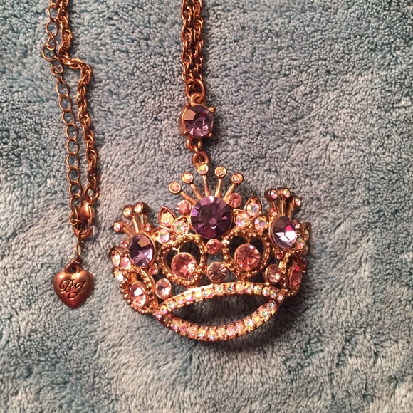 Betsy Johnson Crown Necklace